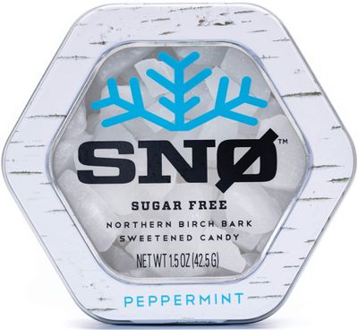 Peppermint KETO Xylitol Candy Chips - SN 1.5oz Tin - Sugar-Free Candy With Only 2 Ingredients Low Carbs, Diabetic-Friendly, Non-GMO, Vegan, GF Kosher Purest candy in the world!