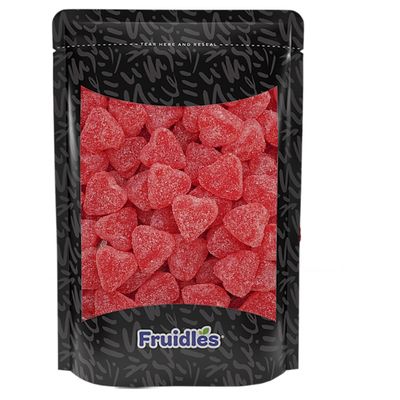 Fruidles Valentine&#39;s Cherry Hearts Jelly, Delicious Gummy Candy, Fun and Festive Holiday Snacking, Party Favor (1 Pound)