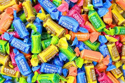 Mini Fruit Flavored Tootsie Rolls Fruit Chews - Fruity Flavored Tootsie Rolls Bulk, Individually Wrapped Candy - by Queen City Candy Cave (2 Pound)