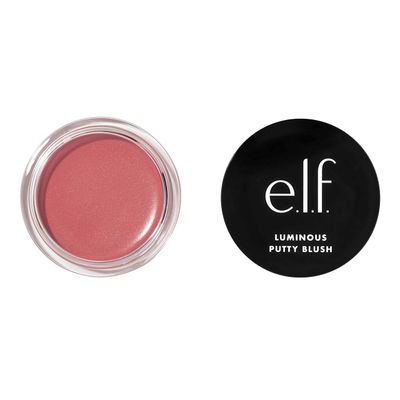 e.l.f. Luminous Putty Blush, Putty-to-Powder, Buildable Blush With A Subtle Shimmer Finish, Highly Pigmented Creamy, Vegan Cruelty-Free, Bermuda