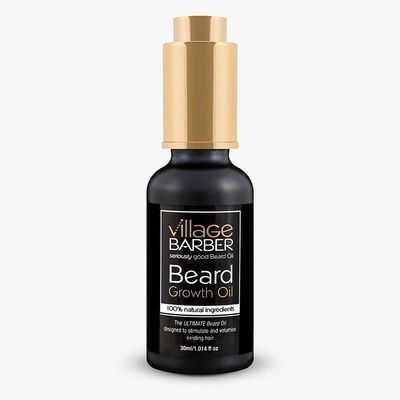 Village Barber Beard Growth Oil 30 ml 1.014 fl oz 100 Natural Ingredients Stimulates Hair Follicles Promotes Growth