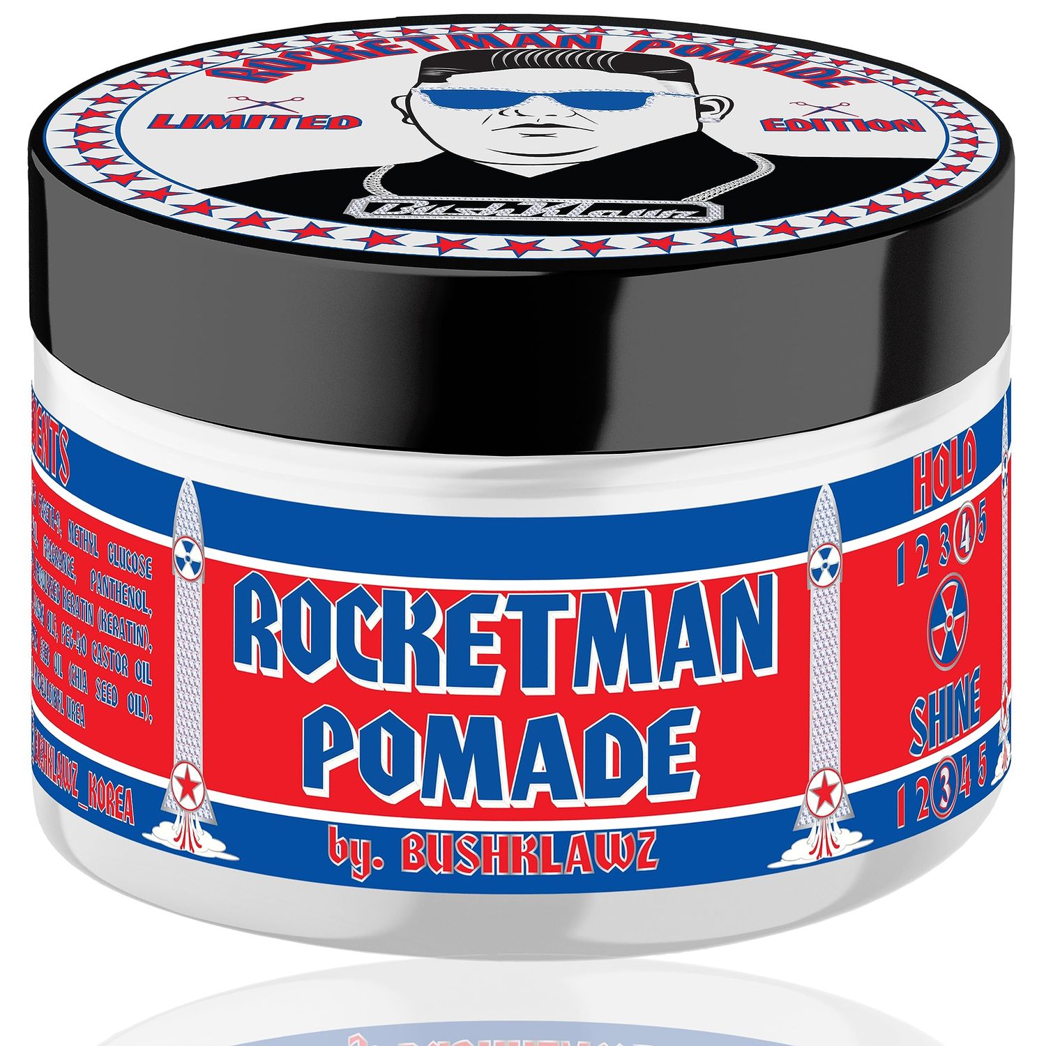 Rocketman Hair Pomade 115g4.05oz Water Based Firm Hold Easy Wash No Build Up for Tight Styles Men&#39;s Styling Smells Great