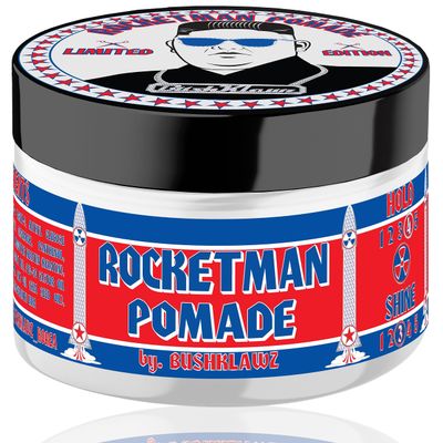 Rocketman Hair Pomade 115g4.05oz Water Based Firm Hold Easy Wash No Build Up for Tight Styles Men&#39;s Styling Smells Great