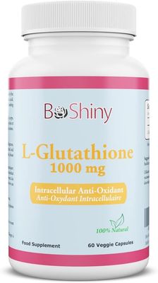 L Glutathione Skin Lightening Brightening Pills 1000 mg Antioxidant Anti Aging to Support Liver Health Detox Help Immune Brain Function Reduce Free Radical Damage Vegan 60 Capsules