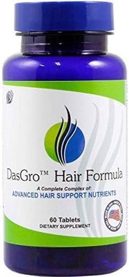 DasGro Hair Growth Formula, Natural DHT Blocker, Stops Hair Loss, Thinning, Balding, Promotes Hair Regrowth in Men Women, 30 Day Supply