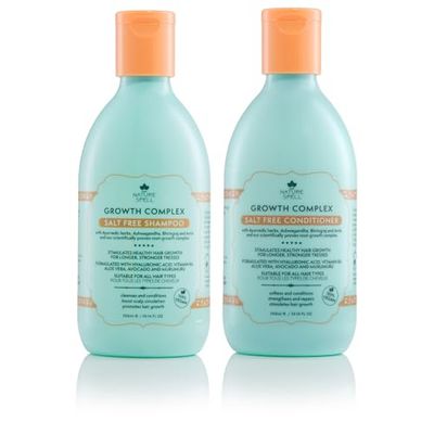 Nature Spell Hair Growth Shampoo and Conditioner Set 10.14 Fl Oz x 2 - Growth Complex Sulphate Free Shampoo and Conditioner Set - Improves Strength, Shine Volume
