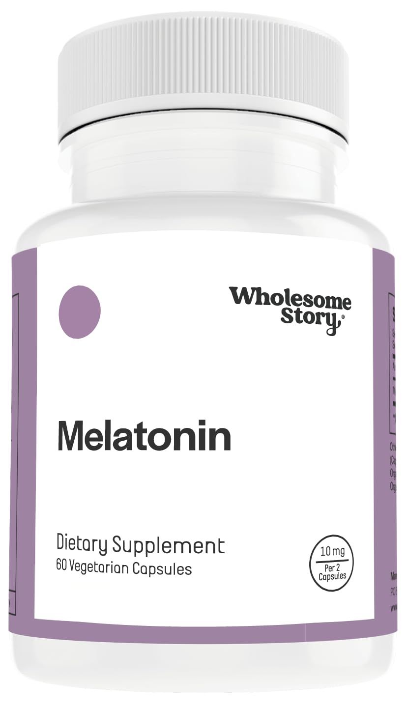 Melatonin 10mg for Adults for Restful Sleep, Relaxation Hormone Balance Melatonina Para Adultos Melotin Melotonin 60 Melatonin 10 mg Capsules 5mg Per Capsule 30 Day Supply