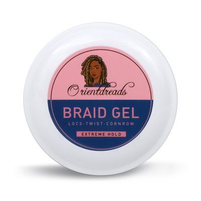 Orientdreads Extra Hold Braid, Loc, Twist Gel - Tames Frizz Edges, No Parabens, No Sulfates, No Mineral Oil, No Petrolatum, Contains Black Castor Coconut Oil, 8.8 oz