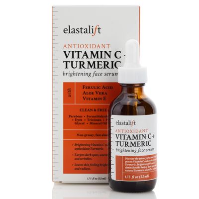 Elastalift Concentrated Vitamin C Turmeric Oil Anti Aging Facial Serum Skin Care Booster - Promote Clear Brighten Skin Tone - Hydrate Dry Skin, Fight Redness, Restore Skin Strength - 1.75 Fl Oz