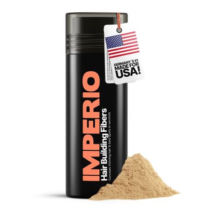 IMPERIO Hair Building Fibers for Thinning Hair - 26g Premium Hair Fibers for Women Men in Hairdresser Quality - Hair thickening in less than 20 seconds (Medium Blonde)