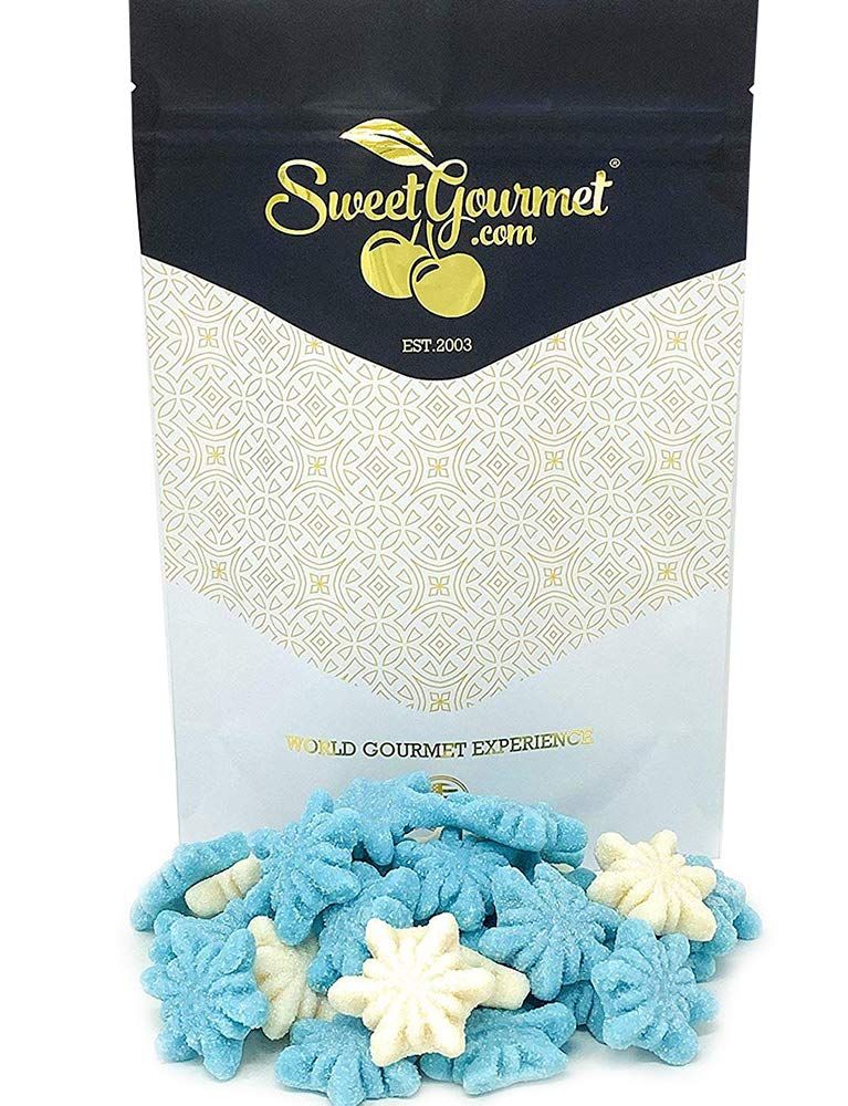 SweetGourmet Glitter Snowflakes Gummy Candy 1 Pound