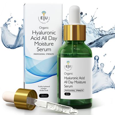 Organic Hyaluronic Acid Serum for Face - 30ml Hydrating Serum - Hyaluronic Acid Serums for Deep Moisture, Plumping Anti-Aging