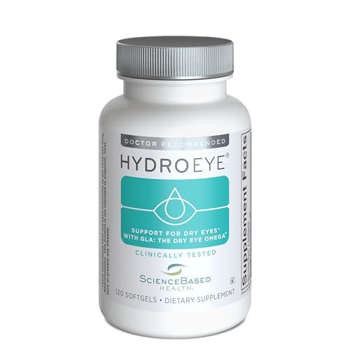 ScienceBased Health HydroEye Softgels - Dry Eye Relief - Clinically Tested - Features GLA, EPA and DHA- 120 Count