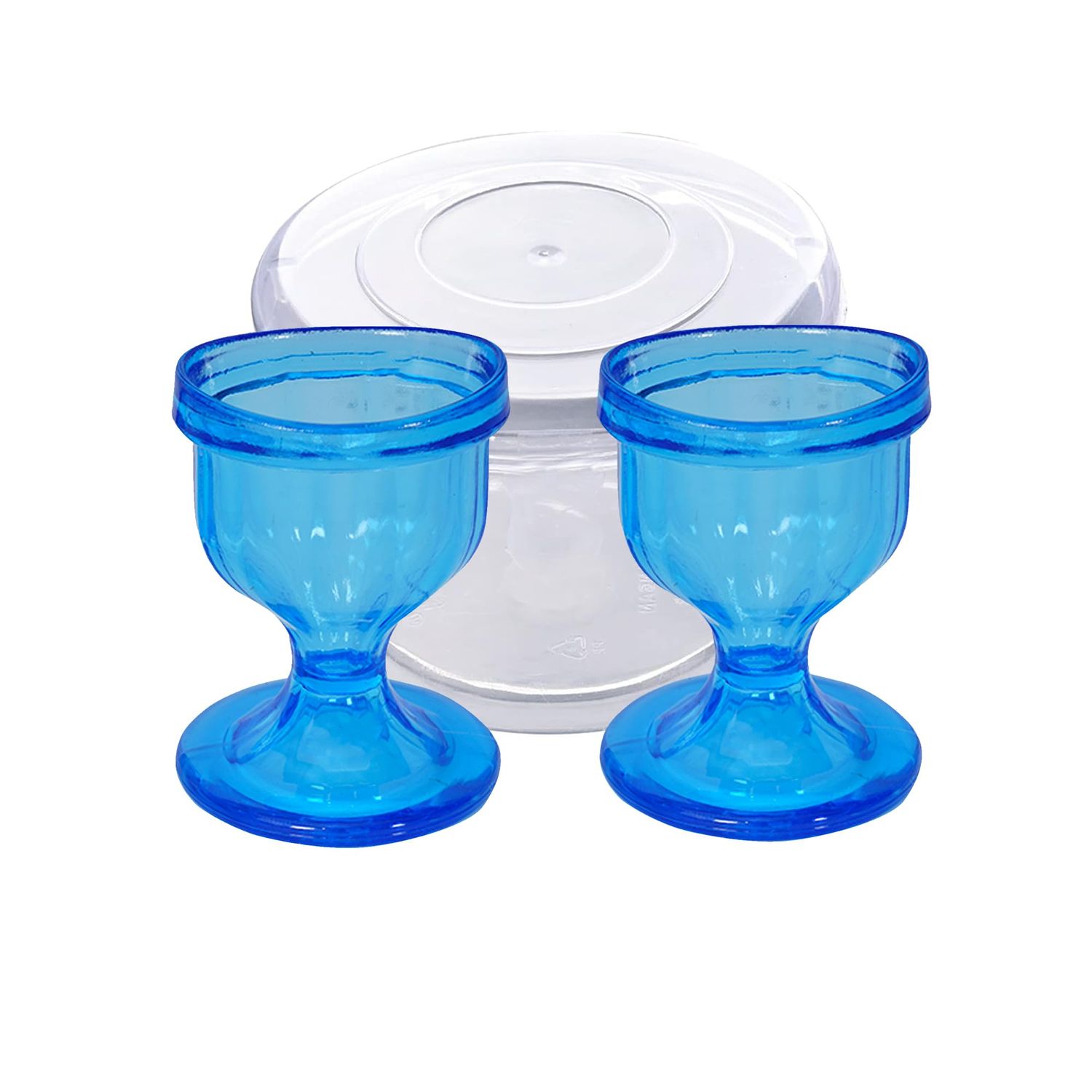 AYUSHYA HEALTH BlueCOLOR Eye Wash Cups with Storage Container- Eye Cups for Eye wash Shaped Rim for Eye Rinse, Cleansing, Remove Dust, Makeup Irritants- Eye wash kit Set of 2 Eye Cup
