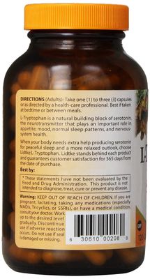 Lidtke Technologies L-Tryptophan Capsules, 120 Count