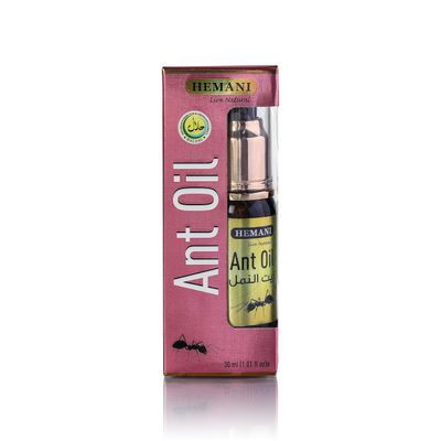 Hemani Ant Oil 30ml - Natural Hair Inhibitor Hair Growth Reducer for Women Men, Hair Removal Oil for Post-Hair Removal Care, Smooth Skin Solution, External Use Only