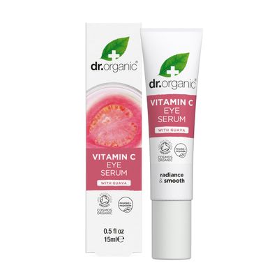 Dr. Organic Vitamin C Eye Serum Brightening Illuminating for Dull Under Eyes, Vegan, Natural, Cruelty-Free, Paraben SLS-Free, Certified Organic, 15 mL 0.5