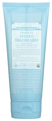 Dr. Bronner&#39;s Magic Organic Shaving Soap Gel Unscented 7 fl oz