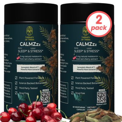 Advanced Sleep Aid with Melatonin and 7 Super Plants Non-Habit Forming, 100 Natural Sleep Supplement Only Plants Nothing Else, Natural Sleep Aids for Adults Melatonin 5mg (Pack of 2)