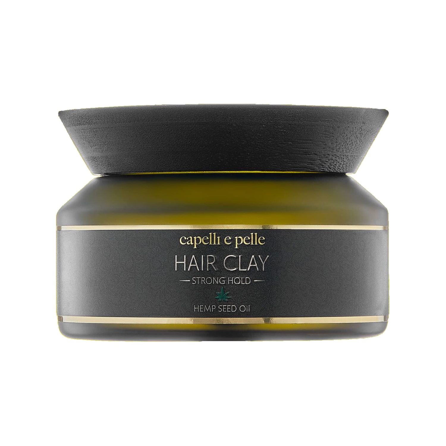 capelli e pelle Hair Clay- Strong Hold, light shine, All natural, For thick straight hair, perfect for men comb over style 100ml