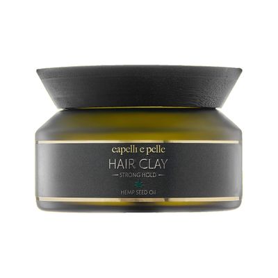 capelli e pelle Hair Clay- Strong Hold, light shine, All natural, For thick straight hair, perfect for men comb over style 100ml