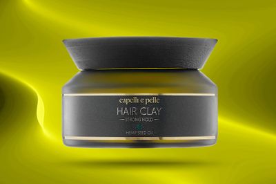 capelli e pelle Hair Clay- Strong Hold, light shine, All natural, For thick straight hair, perfect for men comb over style 100ml