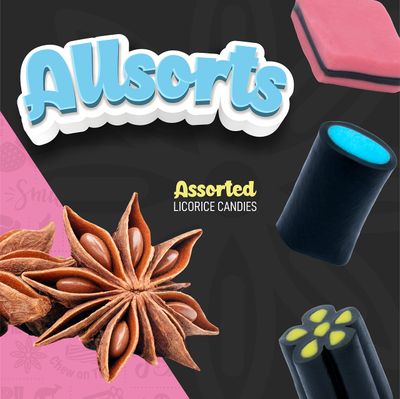 Wiley Wallaby 8 Ounce Allsorts Gourmet Australian Style Soft Chewy Assorted Licorice Candy (1 Pack)