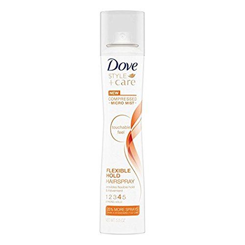 Dove Style Care Compressed Micro Mist Flexible Hold Hairspray 5.5 oz (Pack of 2)