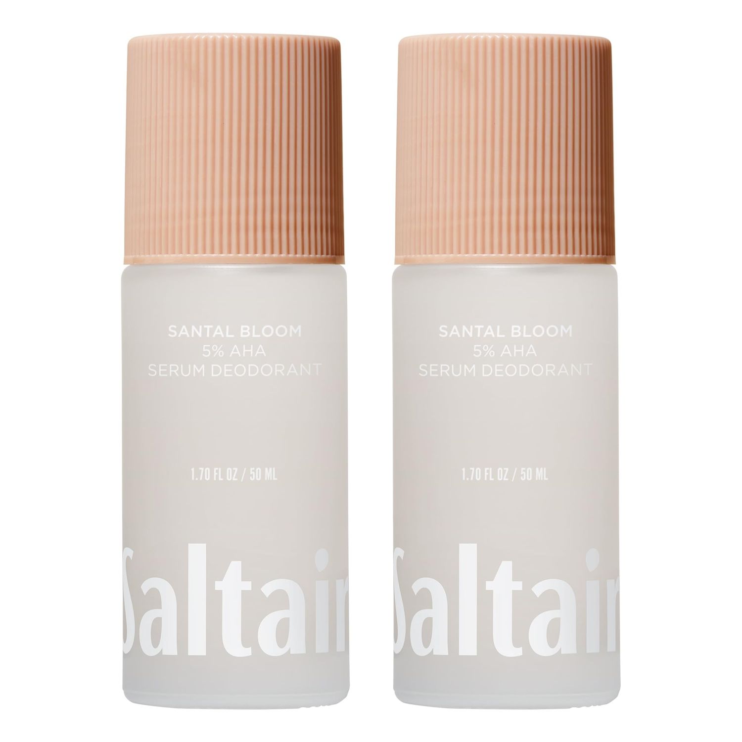 Saltair Serum Deodorant Santal Bloom 2 Pack. 5 AHA Formula. Lactic Acid and Mandelic Acid Deodorant. Aluminum Free Odor Control for Women and Men. Travel Essentials, 2x 1.7oz Roll On