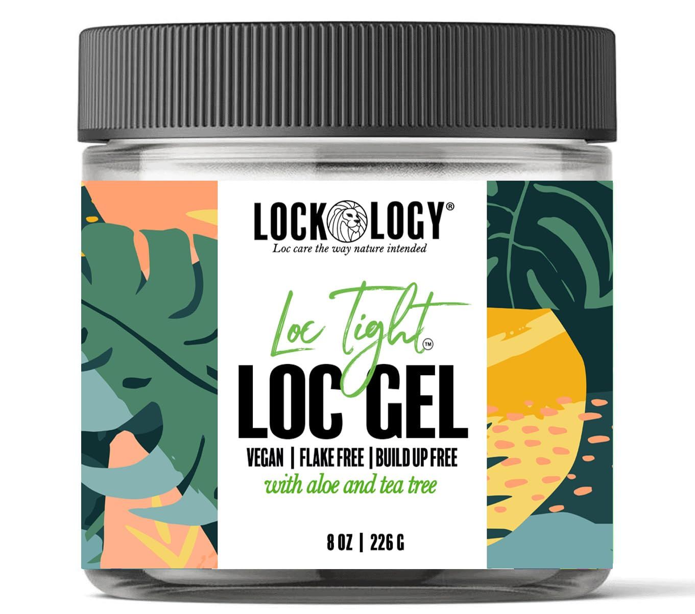 Lockology Gel for Loc Retwist, Organic Aloe Tea Tree, No Build Up or Residue, All Natural Made In The USA, Best for Dreadlocks Hair Care, Hair Styling Gel, Afro-Textured Hair, Gel, 16 oz