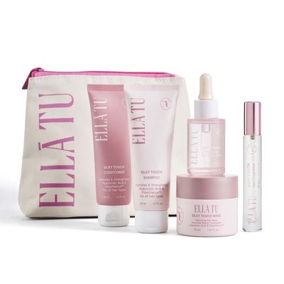 Elltu Silky Touch Travel size- For Dry, Damaged, Color-Treated Hair - Nourishing Formula with Hyaluronic Acid (Travel 6 pc kit)