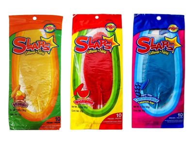 Slaps Paletas Lollipops, Mango, Sandia (Watermelon) and Tamarindo Azul (Tamarind Blue), 10 Piezes (Pieces) Each, 30 Piezes (Pieces) Total, 300 Grams, 10.59 Ounces Total (watermelon, mango, tamarind)