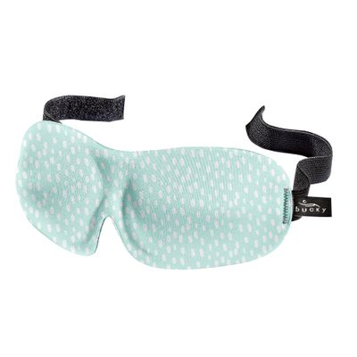 Bucky 40 Blinks No Pressure Printed Eye Mask for Travel Sleep, Teal Dots, One Size