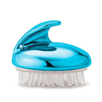 Scalp Massage Shampoo Brush, Soft Silicone Scalp Brush, Dual Function Manual Scalp Care Scrub for Both Dry and Wet use, Hair Growth Scalp Massager, Suitable for Men and Women (Blue)