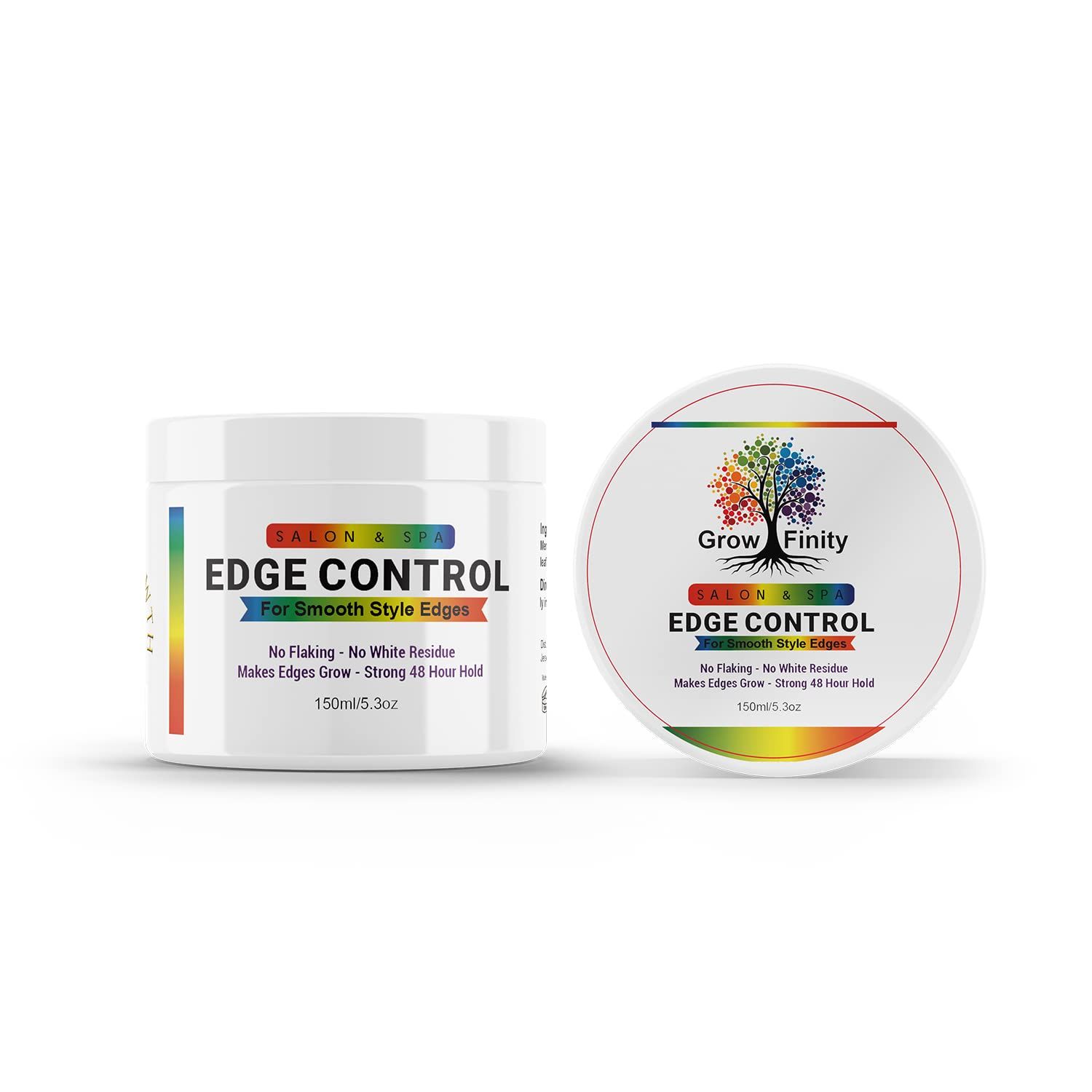 GrowFinity Hair Growth Gel with Biotin and Argan Oil for Rapid Growth Strong 48-Hour Hold Styling Gel for Edges Extra Large 5.3 Oz