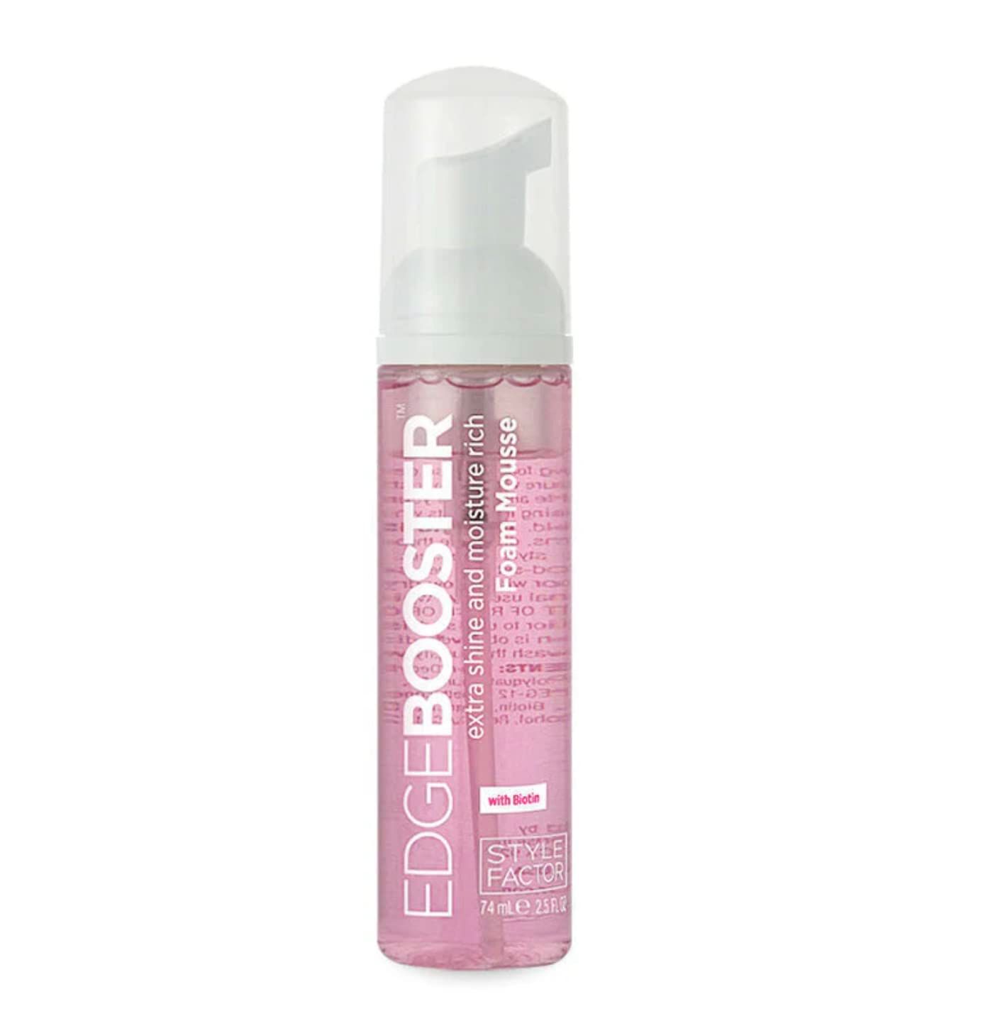 Style Factor Edge Booster Extra Shine Foam Wrap Moisture Rich Foam Mousse 2.5 Oz TRAVEL SIZE (Biotin)