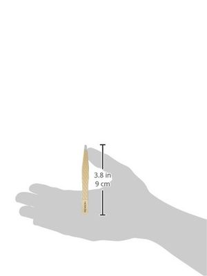 Revlon Gold Series Slanted Tip Tweezers, Ultra-Sharp for Precision Eyebrow Shaping and Facial Hair Removal, Diamond and Titanium-Coated for Durability, 1 Count