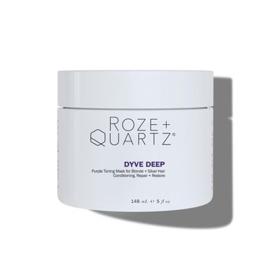 Roze Quartz Dyve Deep Hair Mask Ultra Purple Toning Treatment for Blonde, Silver Highlighted Hair (5oz)