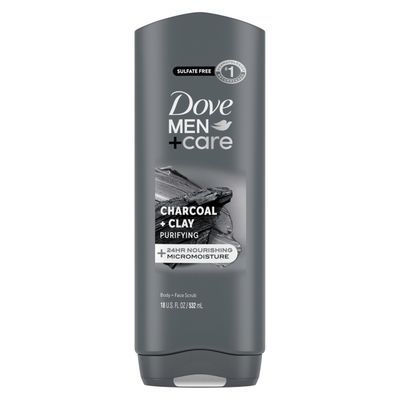 Dove MenCare Body Wash Skin Defense 4 Count For Smooth and Hydrated Skin Care Effectively Washes Away Bacteria While Nourishing Your Skin, 18 oz