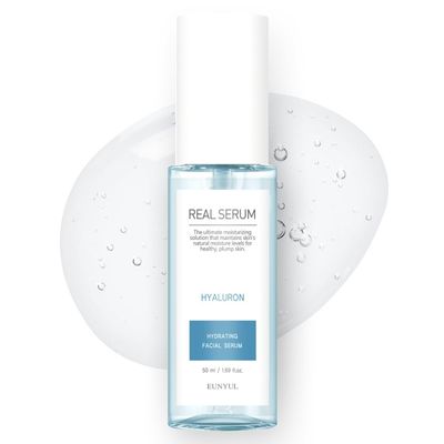 EUNYUL Real Hyaluronic Acid Serum 1.69 fl. Oz. Korean Skincare Radiance Hydration for Dry Skin hyaluron serum