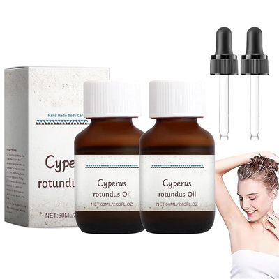 Cyperus Rotundus Oil, Cyperus Rotundus Oil for Hair Removal, Cyperus Oil Natural,Cypress Oil, Body Oils, Reducing Body Hair Growth, Cypress Rotundus Oil(2pcs60ML)