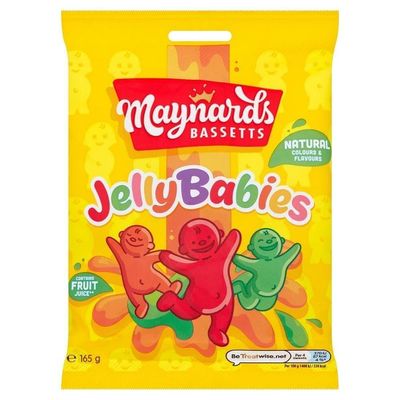 Maynards Bassetts Jelly Babies Sweets Bag x3 165g