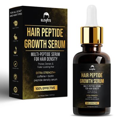 Elevate Multi-Peptide Hair Growth Serum Caffeine Biotin Peptide Density for Fuller Thicker Visibly Longer Natural Hair Regrowth - Vegan Safe Gentle Scalp Serum Formula Treatment for Thinning Loss