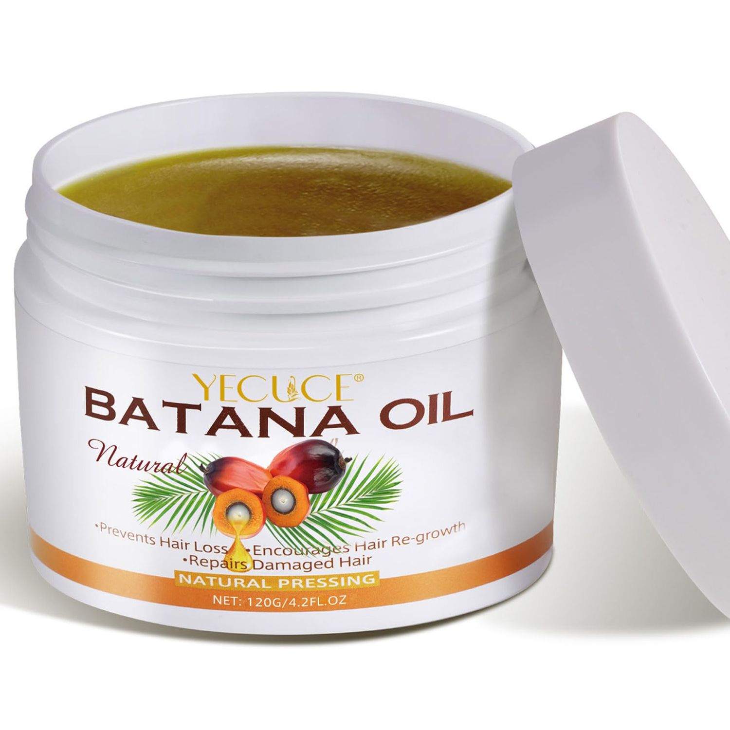YLXYZUAD Batana Oil for Hair Growth, 100 Pure Natrual Raw Batana Oil Prevent Hair Loss, Organic Batana Oil Enhances Hair Thickness for Men Women, 120G