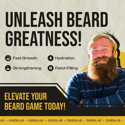 Oxidilus Premium Beard Oil: Trusted by Over 5 Million Men - Transform your Beard with Naturally Derived Ingredients for Growth, Shine Softness 100 Safe for Sensitive Skin - 1 fl. oz