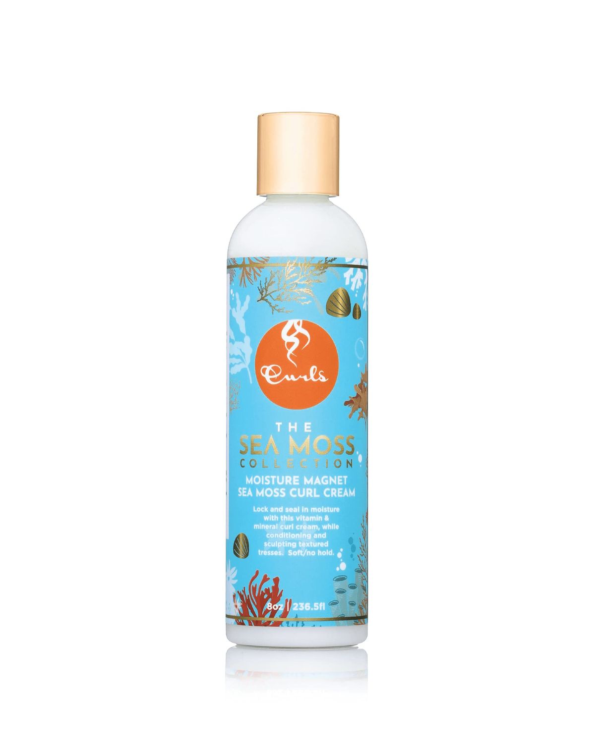 Curls Sea Moss Moisture Magnet Cream - Attracts and Locks In Moisture - Defines, Sculpts Waves, Controls Frizz - For All Types 8oz, 1 Count