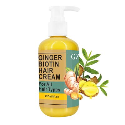 GZE Ginger Biotin Hair Cream Anti-Hair Fall Miracle Cream Natural Ingredients for Faster Growth, Stronger Roots Silkier Hair