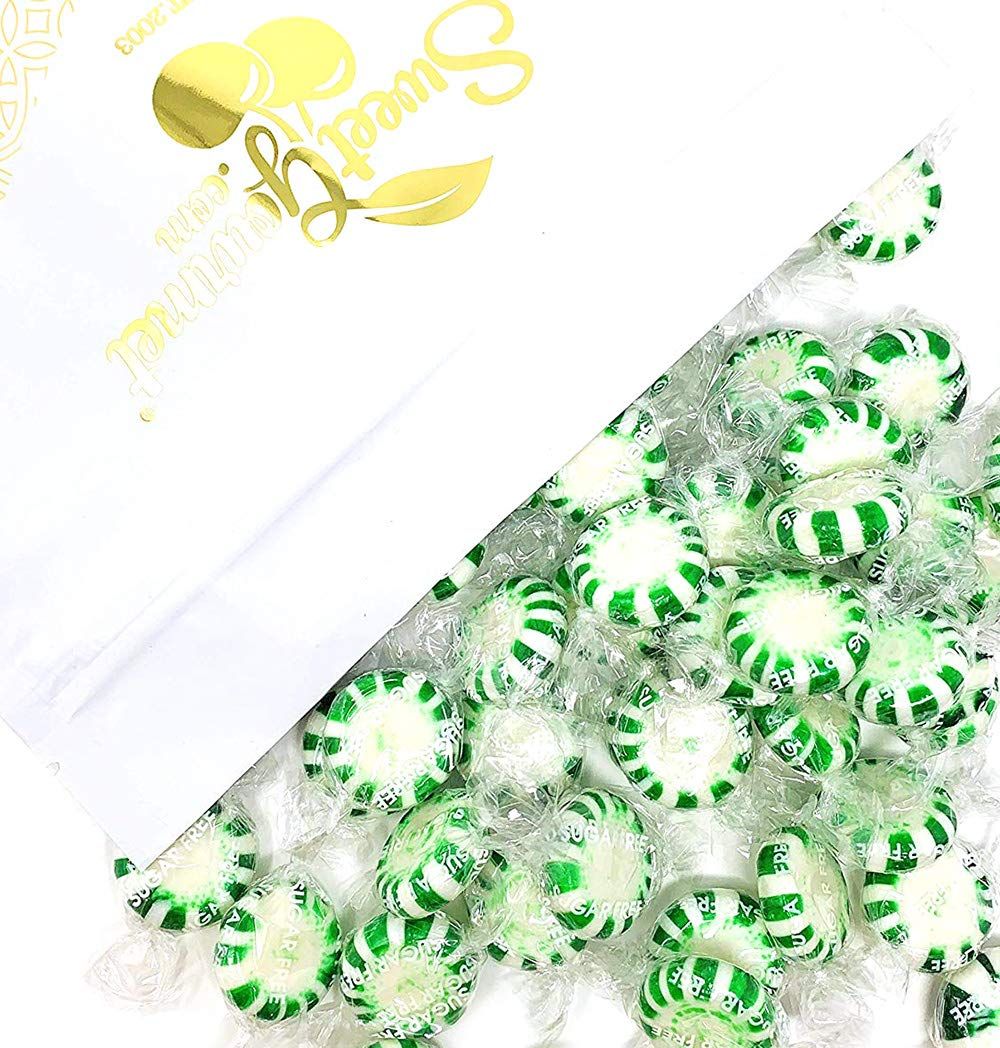SweetGourmet Sugar-Free Spearmint Wrapped Hard Candy 3 Pounds
