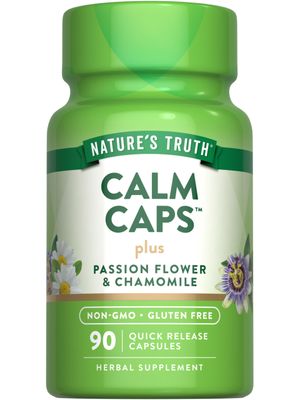 Nature&#39;s Truth Calm Caps 90 Capsules with Passion Flower and Chamomile Non-GMO, Gluten Free Supplement