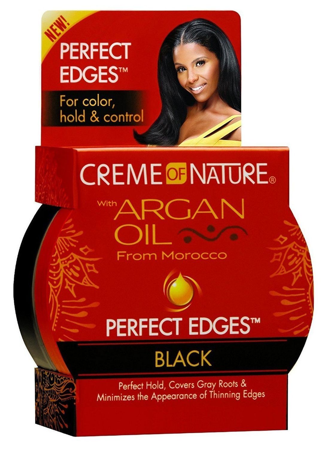 Creme Of Nature Argan Oil Perfect Edges Black 2.25 Ounce (6 Pack)